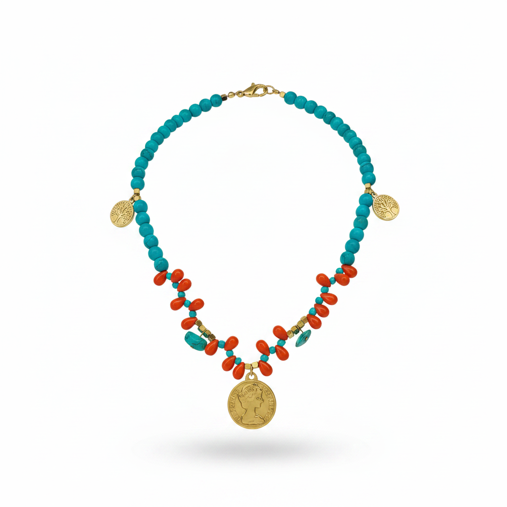Collier Espanola fond blanc