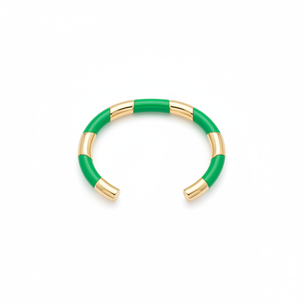 Jonc Candy Vert fond blanc