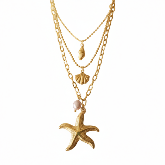 Collier Paradise - conque étirée v2