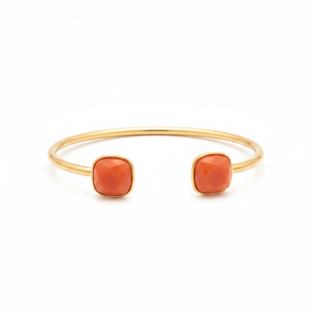 Jonc Valencia Orange fond blanc