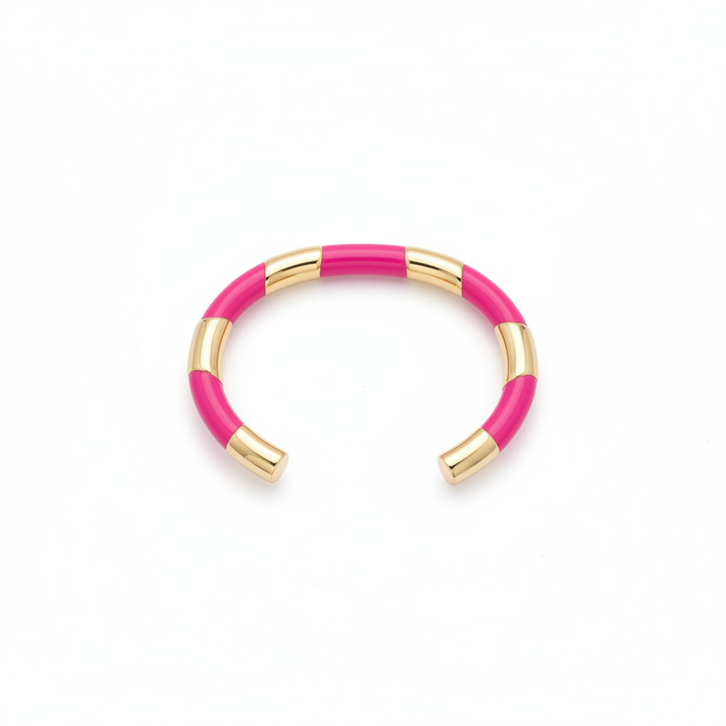 Jonc Candy Fushia fond blanc