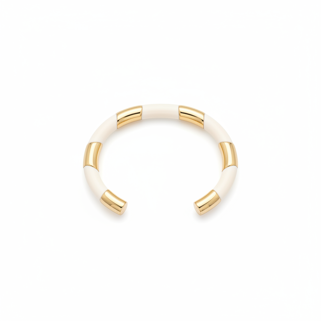 Jonc Candy Blanc fond blanc