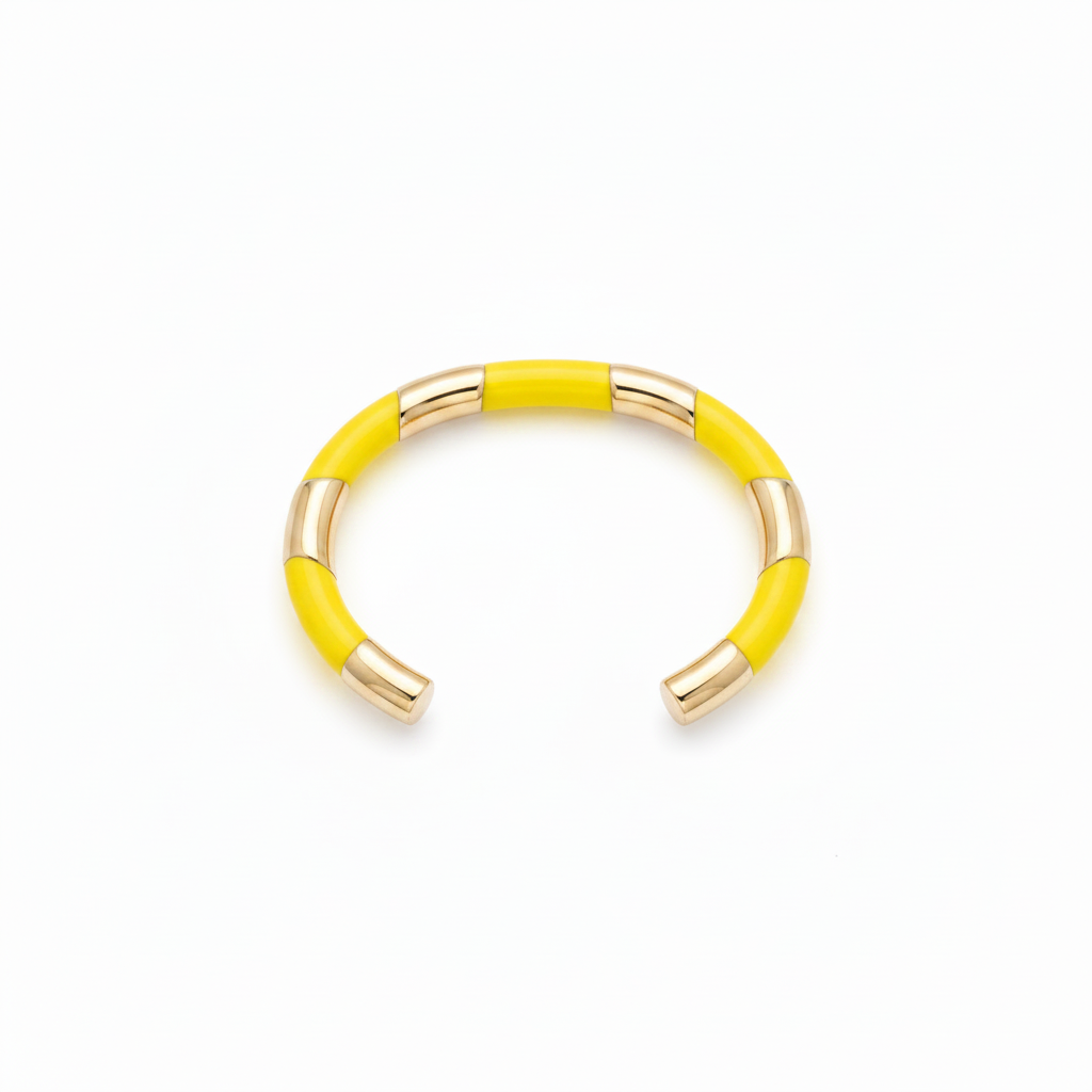 Jonc Candy Jaune fond blanc