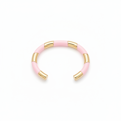 Jonc Candy Rose fond blanc